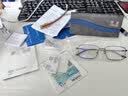 依视路（ESSILOR） 钻晶系列高清耐磨防蓝光近视超薄镜片专业配度数眼镜架男女镜框 钛+金属-全框-4004BK-黑色 镜框+依视路A4防蓝光1.60现片 实拍图