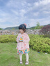 牧萌儿童防晒衣男女童防晒服夏季冰丝凉感宝宝防晒外套披肩 水蜜桃 M 实拍图