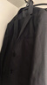 罗蒙（ROMON）西服套装男士小西装外套职业正装修身休闲伴郎服 黑色3XL 实拍图