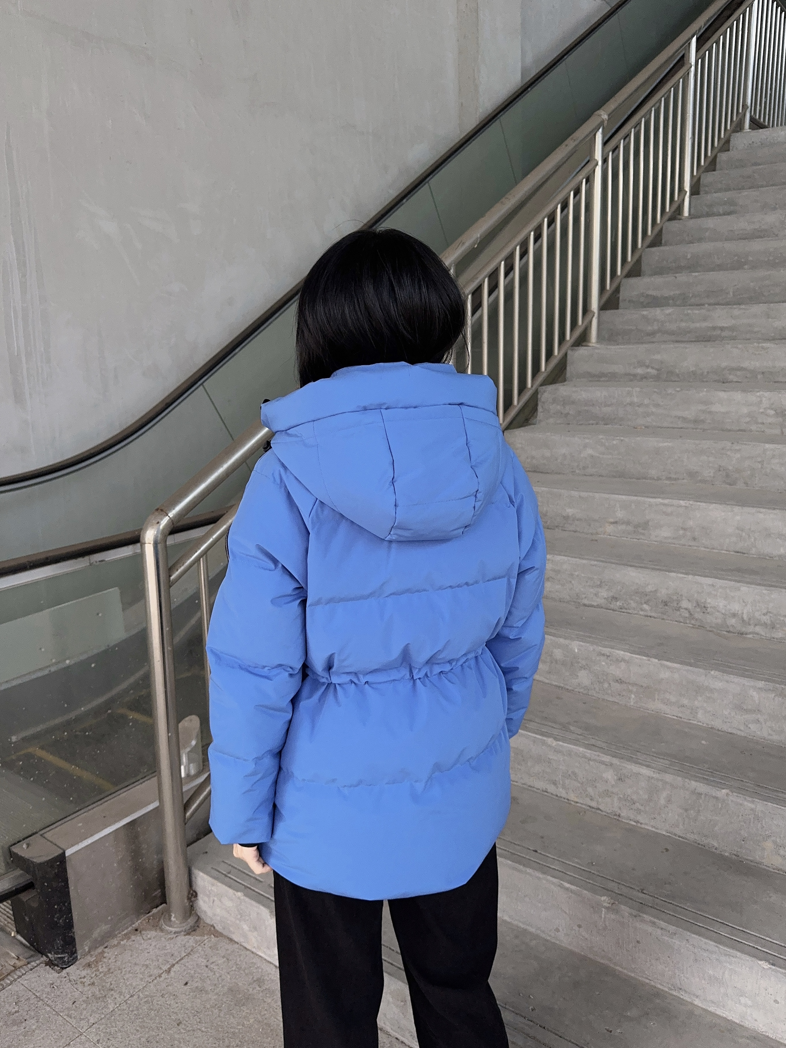 波司登（BOSIDENG）反季羽绒羽绒服女士加厚90绒鹅绒连帽商场同款时尚百搭休闲外套 光影蓝|5A38 XS 155/80A 体重约100斤以内 实拍图