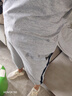 啄木鸟纯棉运动套装女夏季七分裤休闲百搭时尚洋气显瘦两件套 灰色 2XL 实拍图