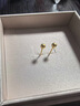 老庙黄金耳钉足金999古韵金耳饰古法工艺小金豆送女友七夕礼物 实拍图