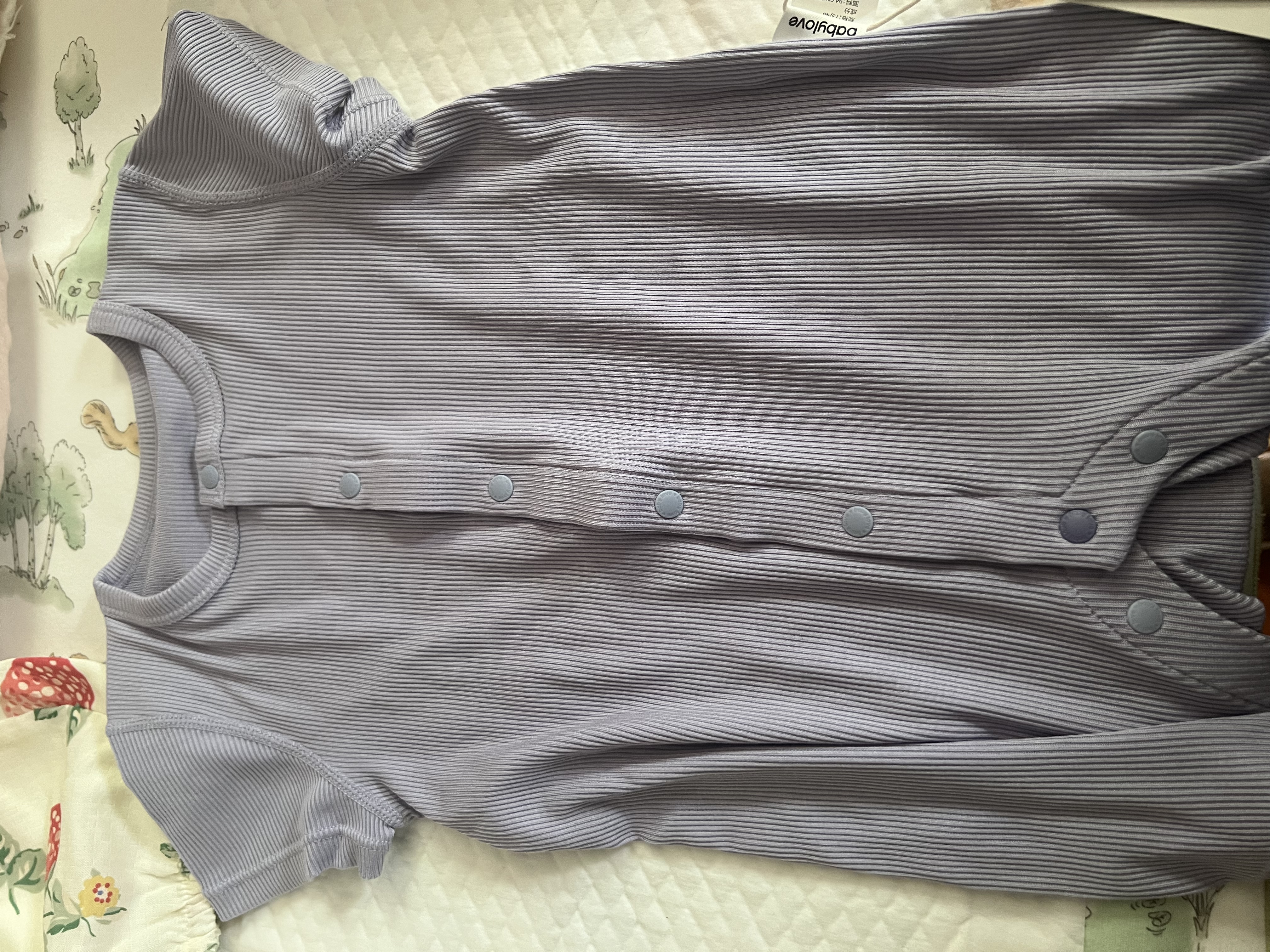 babylove婴儿连体衣夏季莫代尔轻薄透气男女宝宝哈衣爬服短袖家居衣服夏装 实拍图
