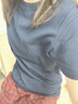 【京东直采】重磅纯棉 圆领短袖男款t恤衣服女士t恤服装真5折专场 藏青（短袖） M （95-110斤） 实拍图