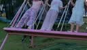 拉夏贝尔女童套装夏季新款休闲舒适两件套小女孩飞袖粉色甜美童装 夏日甜心蓝 150 建议身高141cm-150cm 实拍图