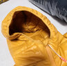 雅鹿2025新款儿童轻薄羽绒服男童女童男孩女孩宝宝秋冬薄款连帽外套 黄色 140cm 实拍图