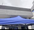 京安通 雨棚遮阳棚 户外加厚遮阳折叠式四脚太阳伞停车棚  3*3m蓝色 实拍图