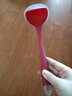 斯凯尔硅胶汤勺大 一体成型隔热防烫食品级粥勺汤勺子厨房DIY小工具 透明红 实拍图