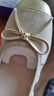 奥古狮登（Agsdon）单鞋女秋季新款国风复古蝴蝶结豆豆鞋浅口平底瓢鞋 P543019 金 40 实拍图