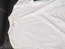 立蒙（LIMENG）男女装素色180g全棉短袖t恤圆领宽松体恤打底衫 白色 XL 实拍图