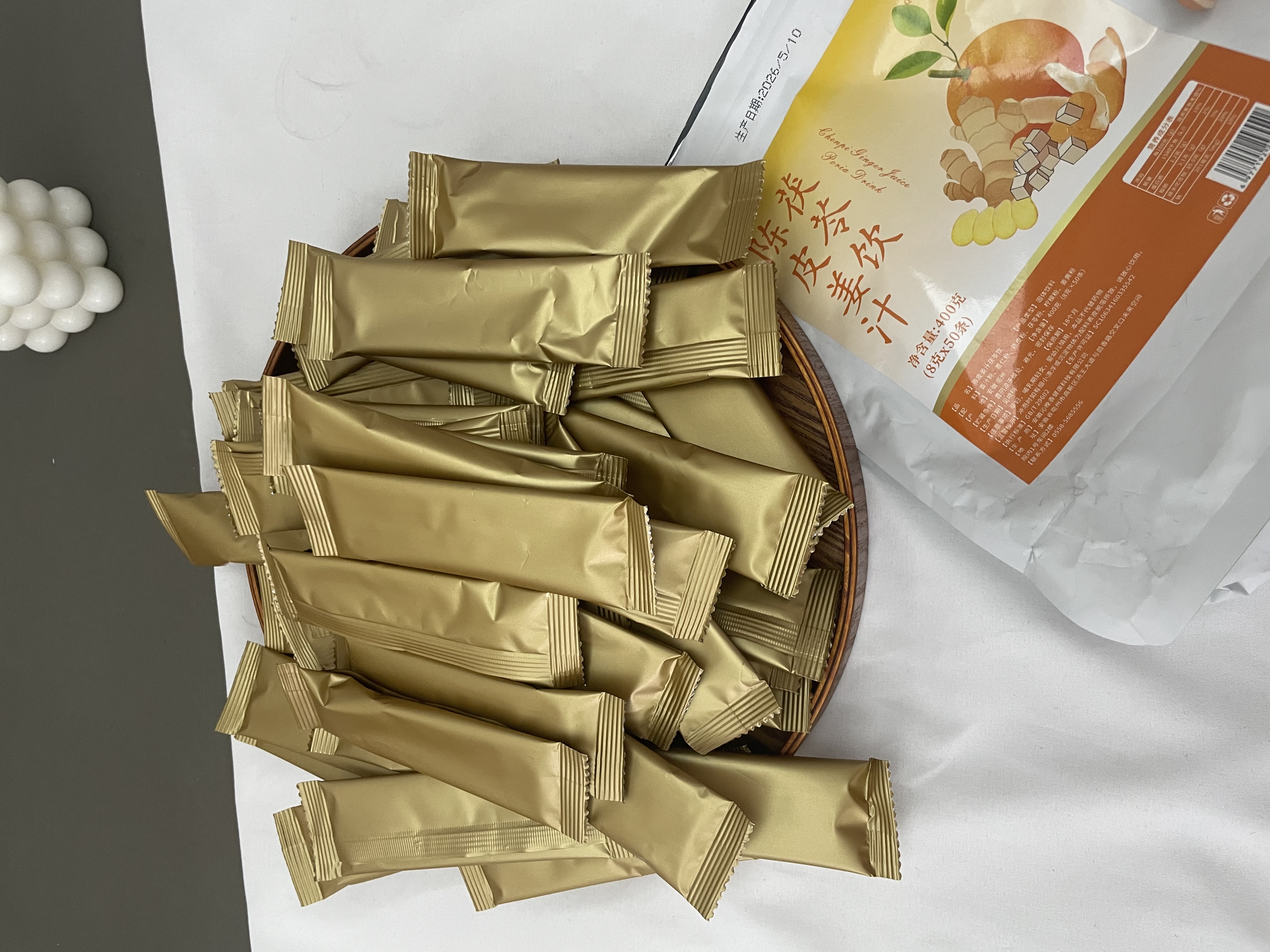 沁晚香陈皮茯苓生姜茶柠檬茯苓薏仁小姜黄粉泡水冲饮养生茶饮独立小包装 实拍图