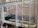 华思美大学生蚊帐寝室宿舍单人上铺下铺通用男女上下床家用双人床拉链款 掩门款白色1.4高 1.8m（6英尺）床 实拍图