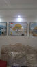 Sixpoetry 客厅装饰画现代简约沙发背景墙壁画轻奢三联晶瓷画大气高档挂画 旭日高升（铝合金外框） 晶瓷画左右50*70+中间100*70亮面 实拍图