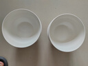洁雅杰陶瓷碗家用米饭碗釉下彩5.5英寸饭碗小碗面碗餐具套装6只装纯白 实拍图