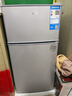 奥克斯小冰箱家用小型迷你冷藏冷冻两用出租房宿舍用节能省电寝室办公室电冰箱 【净化去味】156银色【高效保鲜 铜管速冷】42L 实拍图