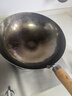 章丘铁锅正宗手工锻打铁锅无涂层物理不粘锅炒锅老式家用炒菜锅厨具轻音 标准版古法原色(未干烧） 30cm 实拍图