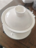 韵化羊脂玉瓷陶瓷盖碗单个悬停敬茶杯青花功夫茶具盖子悬浮泡茶碗试用 羊脂玉-水墨江山-悬停三才盖碗 实拍图