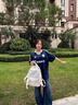 viney书包小学生初中高中大学生背包女大容量旅行双背包户外出游旅行包 白色+可爱挂件 简约轻便高颜值休闲减负电脑包 实拍图
