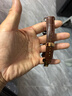 宝灿 真皮手表带男女表带适用于dw天梭浪琴卡西欧阿玛尼天王华为西铁城等通用蝴蝶扣表链 玫金自动扣-棕色棕线 20mm 实拍图
