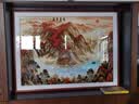 贡乔办公室挂画江山万里长城国画书柜背景墙山水壁画靠山图字画装饰画 鸿运当头-CT-1453 120*100cm高 【红木色经典直角实木画框】+高透晶瓷 实拍图