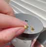 红色年轮黄金星星耳钉女足金耳饰520送女友礼物 一对总金重约0.57-0.6g 实拍图
