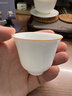 景德镇陶瓷家用甜白薄胎喝茶杯单个纯色主人杯品茗杯功夫茶具套装送礼 甜白花神单杯 实拍图