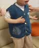 G.duck小黄鸭男女童牛仔马甲2026春秋新款宝宝背心外穿中小童坎肩上衣 蓝色 拼色牛仔马甲 120 码 （身高105-115cm） 实拍图