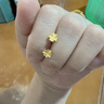 周六福足金999四叶草黄金耳钉女耳饰生日礼物计价AA096009一对约0.73g 实拍图