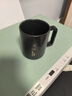 炊大皇马克杯陶瓷杯茶杯经典黑白泡茶杯咖啡杯早餐杯果汁水杯 黑色420ml 实拍图