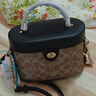 蔻驰（COACH）【品牌直供】奢侈品女包KAY盒子包斜挎包棕CBQ35 生日礼物送女友 实拍图
