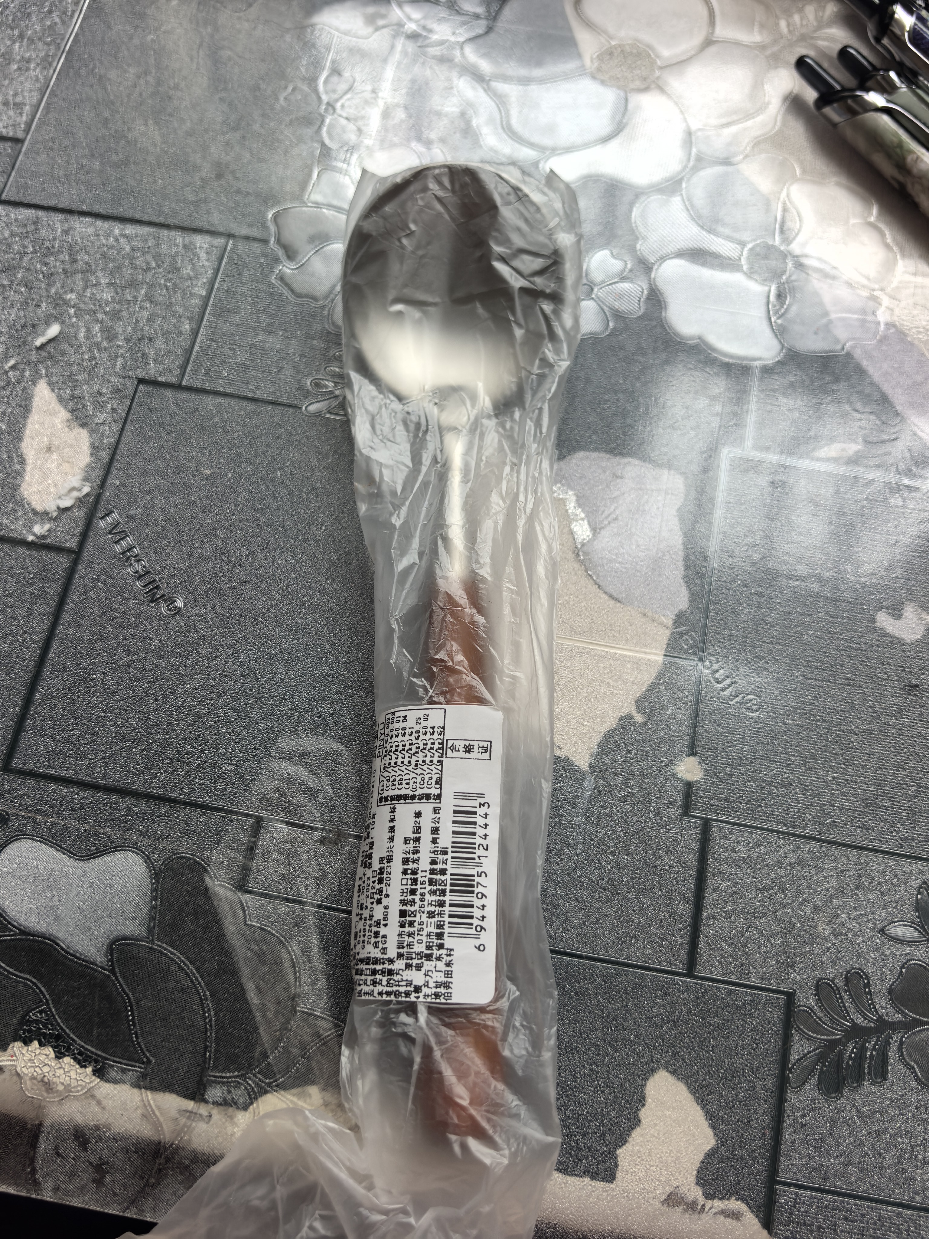 品喻（PINYU）不锈钢圆勺花梨木木柄勺西餐勺吃饭勺家用汤勺西瓜勺子大勺子 实拍图