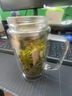 富光双层玻璃杯商务泡茶杯子 大容量男女耐热办公水杯带把黑色320ml 实拍图