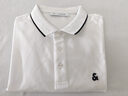 杰克·琼斯（JACK&JONES）26年新款polo衫男士夏季撞色翻领商务休闲刺绣logo短袖T恤男装 本白色A06 M 175 实拍图