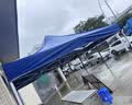 京安通 雨棚遮阳棚 户外加厚遮阳折叠式四脚太阳伞停车棚  3*3m蓝色 实拍图