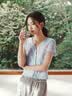 森马（Semir）短袖T恤女夏季短款镂空肌理修身纯棉木耳边2026开衫109326100008 实拍图