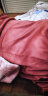 一米画纱仿 真丝睡衣女夏天冰丝睡裙 女士短袖性感连体家居服 橡皮红 均码 实拍图