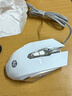 惠普（HP）M220游戏鼠标USB有线鼠标自定义宏驱动2400DPI吃鸡LOL鼠标电竞游戏鼠标 白色 冰蓝光 静音版 实拍图