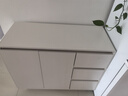 康诗苑【农村也到家】实木餐边柜客厅靠墙一体茶水柜厨房置物柜子储物柜 米白色三抽双门【100*40*80】 实拍图