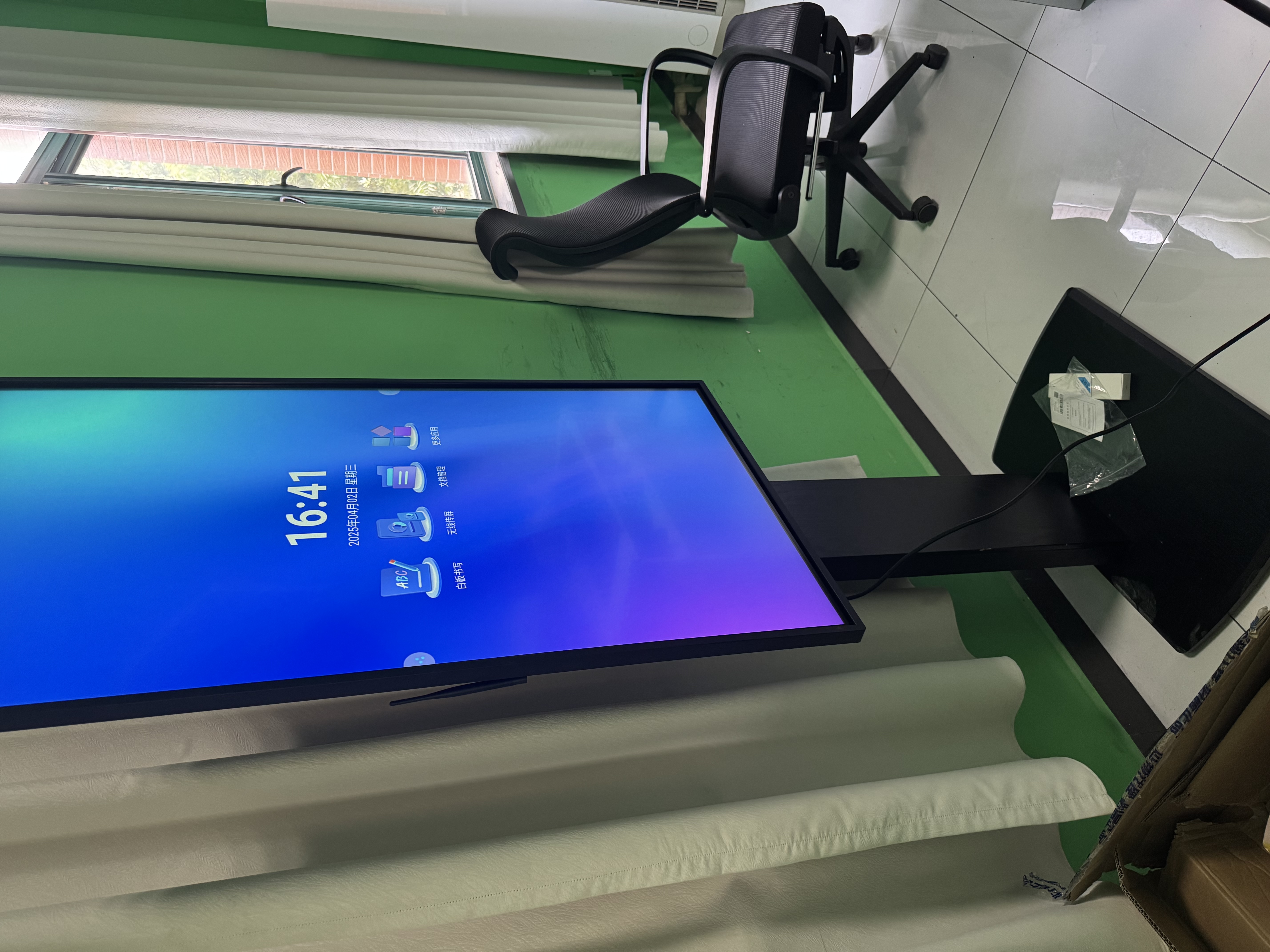 JAV55英寸AI直播大屏可移动电视触控显示器教学一体机竖屏投屏旋转抖音题词会议平板LED55C3k 实拍图