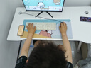 甄严选电脑桌台式电竞桌椅套装组合桌子办公家用桌学习桌书房书桌写字桌 【白架+白碳纤纹面】单桌120*60 实拍图