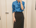 优衣库女装法国麻衬衫/长袖衬衣26春夏新款483868 66 蓝色 M 实拍图