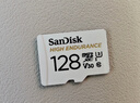 闪迪（SanDisk）128GB TF（MicroSD）4K内存卡 行车记录仪 监控摄像头专用 循环录制10,000小时 高耐用存储卡 实拍图