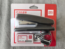 得力（deli）订书机小号套装订书器办公用品文具学生专用附订书钉起钉器中号大订书器小型办公室 0354荣耀黑 实拍图