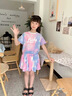 G.duck品牌童装女童套装夏季套裙儿童夏装短袖T恤半身裙子两件套中大童 粉色 120 实拍图