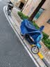 YOUYIFEI电动车雨衣男士双人通用加厚加大遮脚雨披单人摩托车骑行雨衣罩 藏青加厚提花牛津布单人5XL(适合中大型车) 实拍图