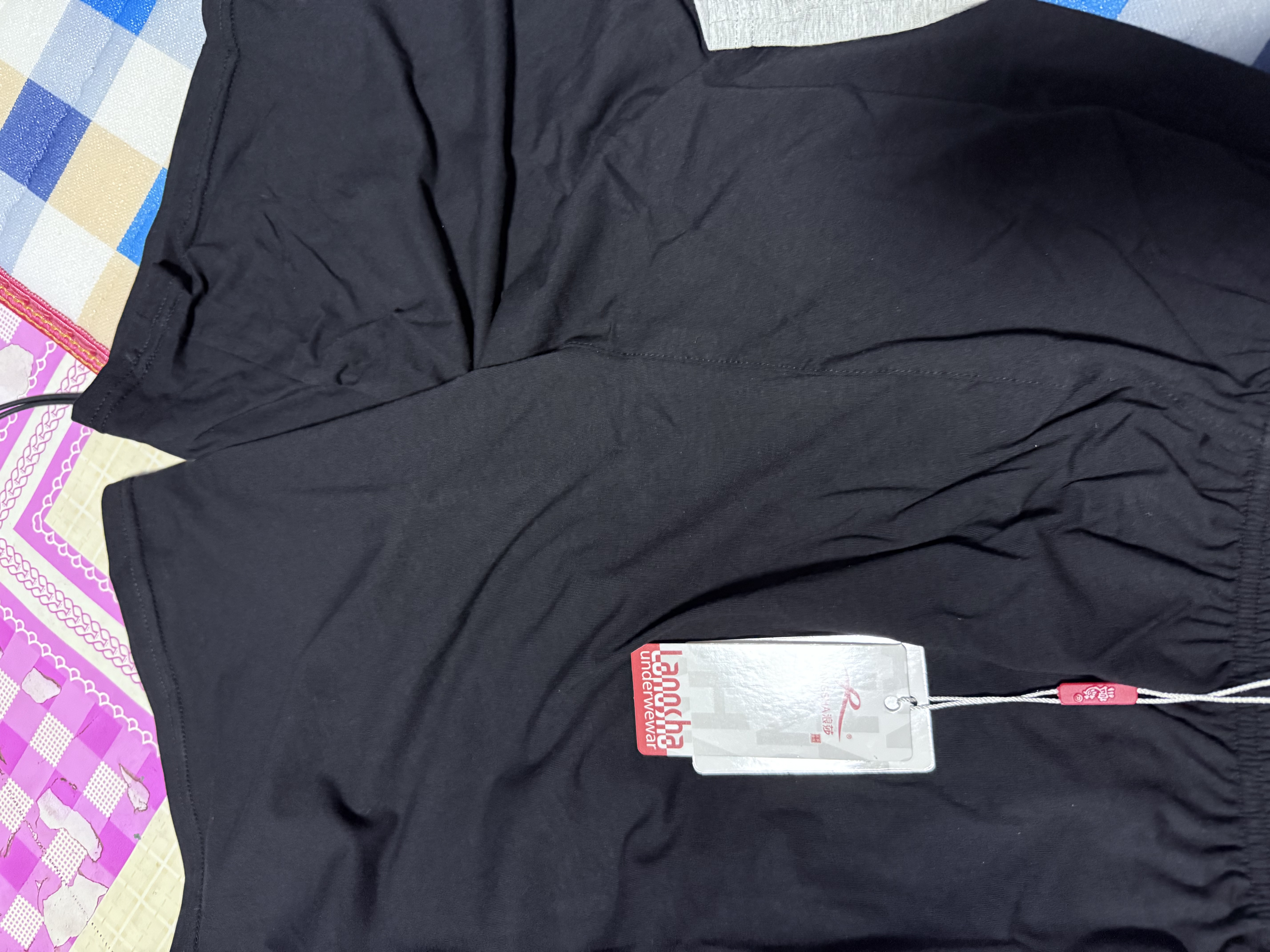 浪莎宽松睡裤女夏季冰丝感休闲短裤大码薄款纯色阔腿居家大裤衩 实拍图