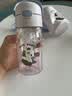 膳魔师（THERMOS）儿童节水杯tritan吸管杯学生开学必备小熊猫塑料水壶420ml紫 实拍图