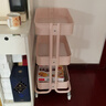 宜家（IKEA）拉斯克家居小推车置物架移动茶水桌书包架客厅厨房收纳架 【新品】大号35×45×77cm｜米黄色 实拍图
