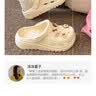 洁丽雅厚底洞洞鞋女款夏季2026新款沙滩防滑防臭踩屎感包头凉鞋女外穿 卡其+滴塑MM球（6个） 36-37 【标准码】 实拍图