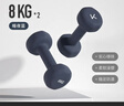 Keep哑铃男女健身家用彩色浸塑环保手铃亚铃肌肉训练暗夜蓝8kg*2 实拍图
